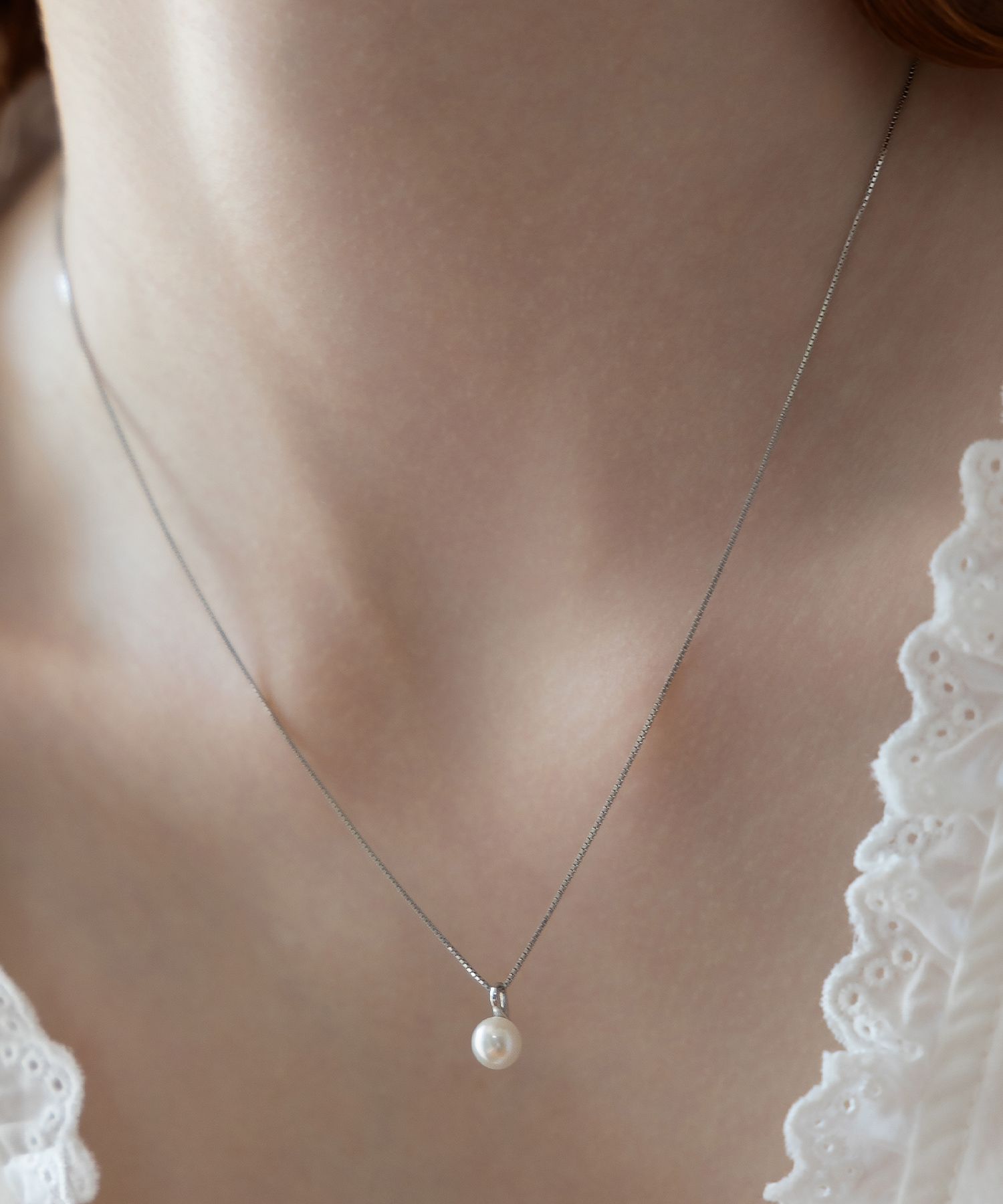 【TATIANA】(Silver925) One Point Freshwater Pearl Necklace MUSINSA | TATIANA (Silver 925) One-point freshwater pearl