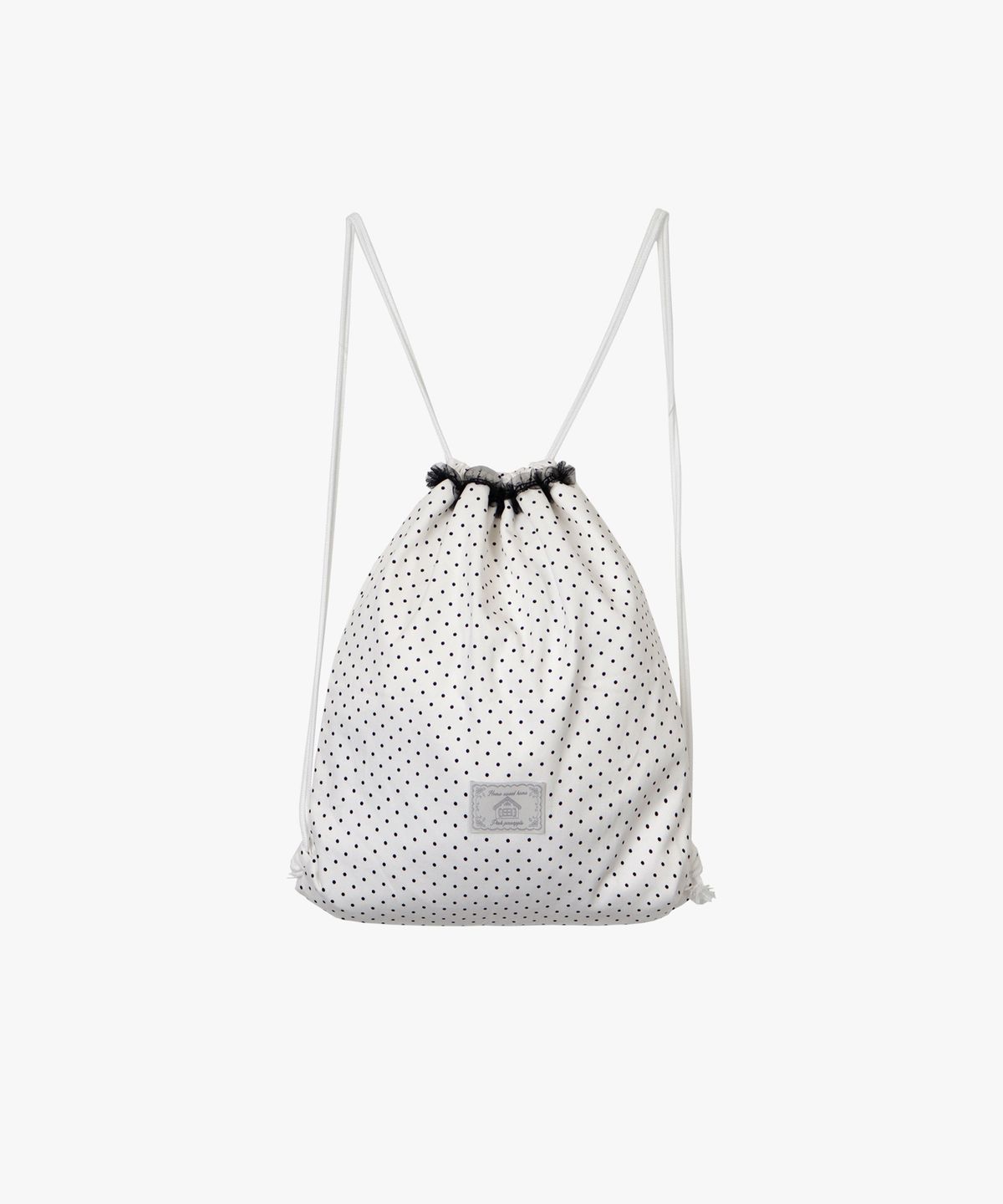 핑크파인애플(PINK PINEAPPLE) DOT MESH RING SLING BAG_IVORY
