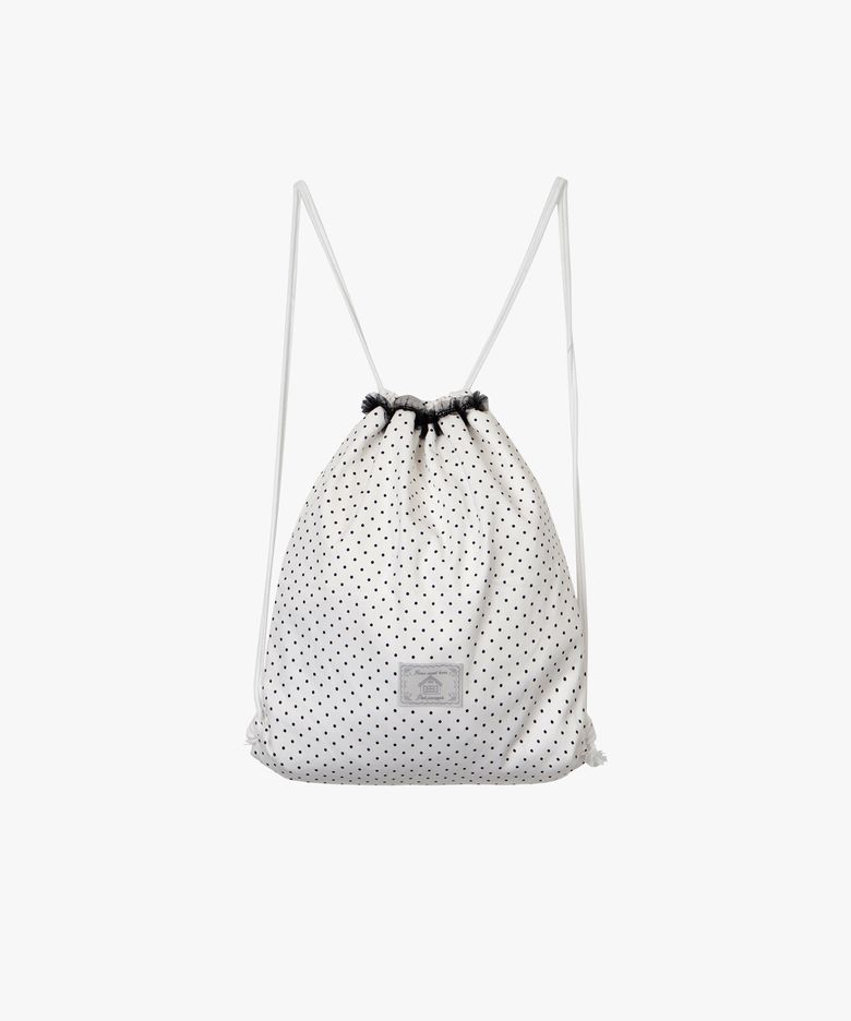 DOT MESH RING SLING BAG_IVORY