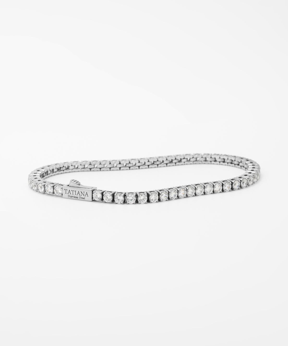 타티아나(TATIANA) 써지컬 라인 큐빅 테니스 팔찌 BR2196 (3mm,4mm,5mm)