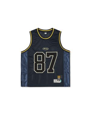 [Mmlg] 87 MESH SLEEVELESS (NAVY)