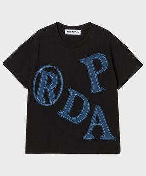 PRDA BIG PATCH CREWNECK TEE BLACK