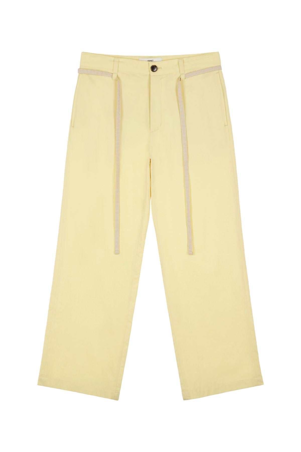 다이닛(DEINET) DEINET CHECK STRING PANTS IN YELLOW