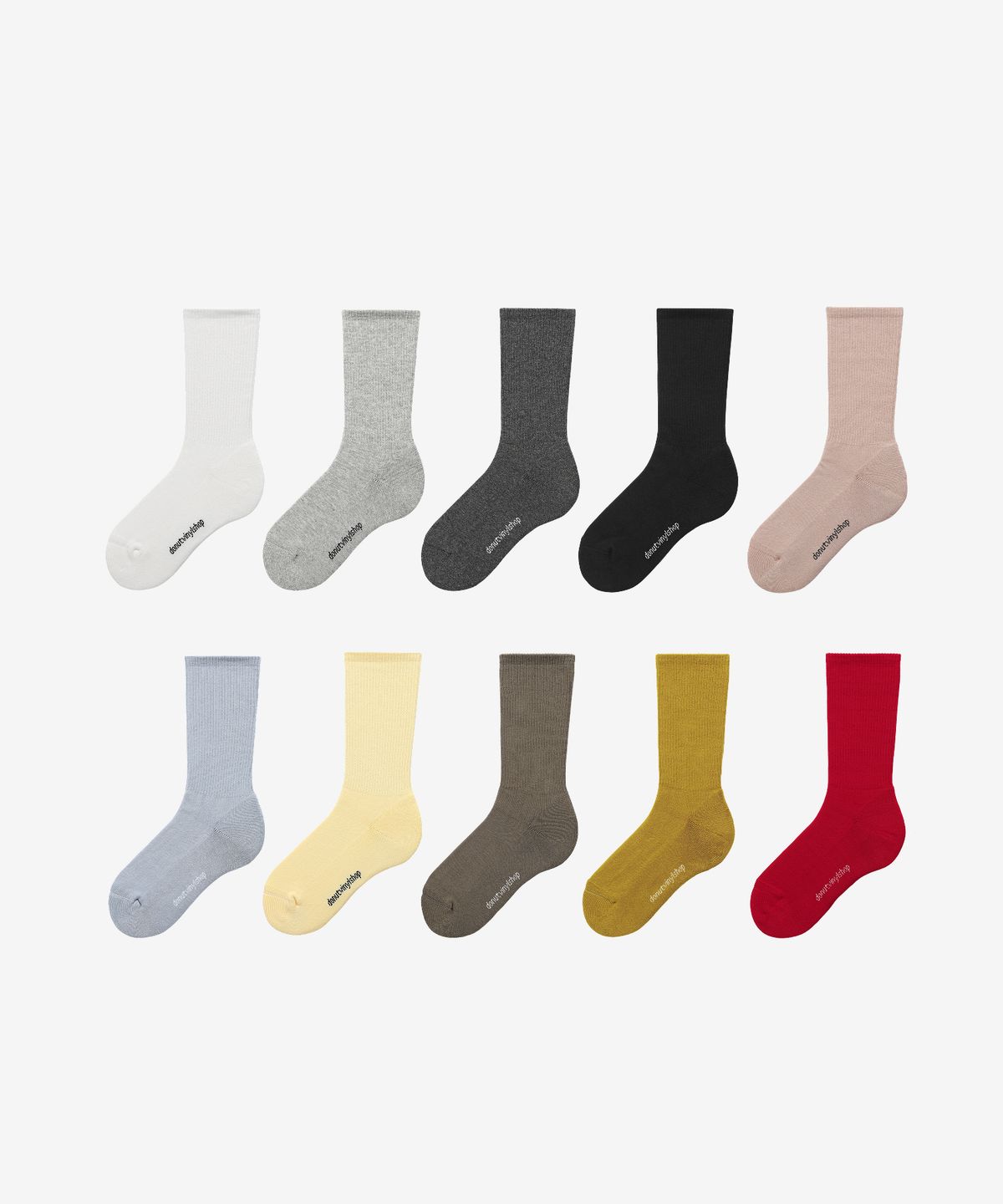 도넛바이닐샵(DONUTVINYLSHOP) daily crew socks (10colors)