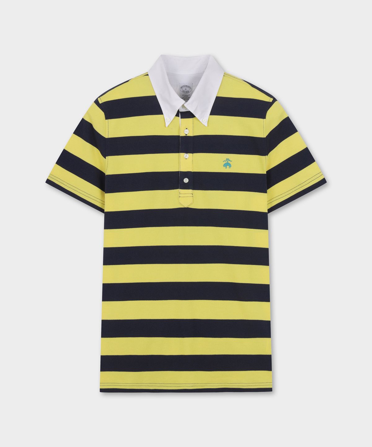 브룩스 브라더스(BROOKS BROTHERS) 빈티지 스트라이프 숏슬리브 폴로 (옐로우) (BBNTMM7678GFM)