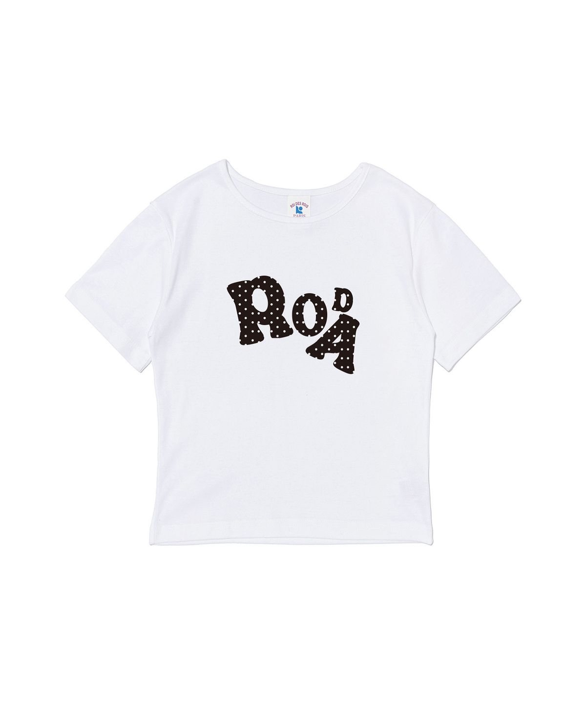 로아드로아(ROIDESROIS) 키치도트 크롭 반팔 티셔츠 (화이트)