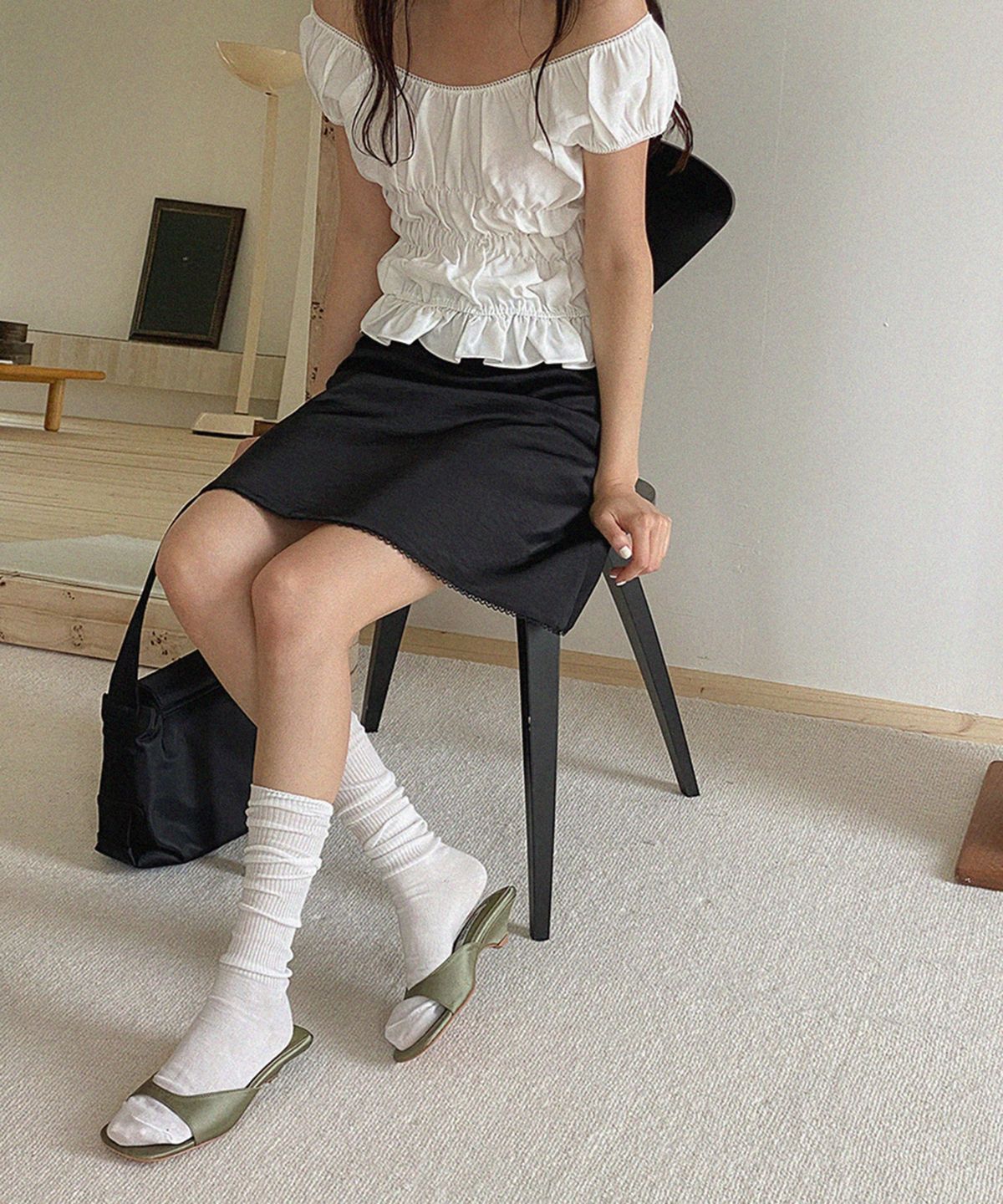 무드앤플(MOODNPLE) rowmim mule 심플 슬리퍼 4cm 3color