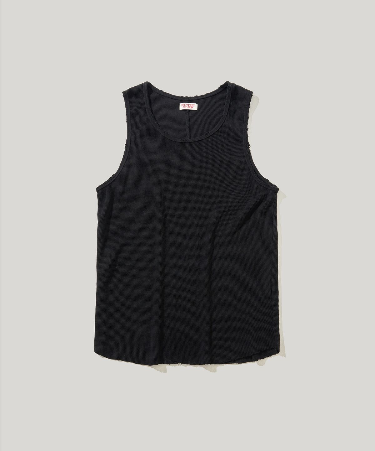 러스틱클럽(RUSTICCLUB) VINTAGE WAFFLE SLEEVELESS_BLACK