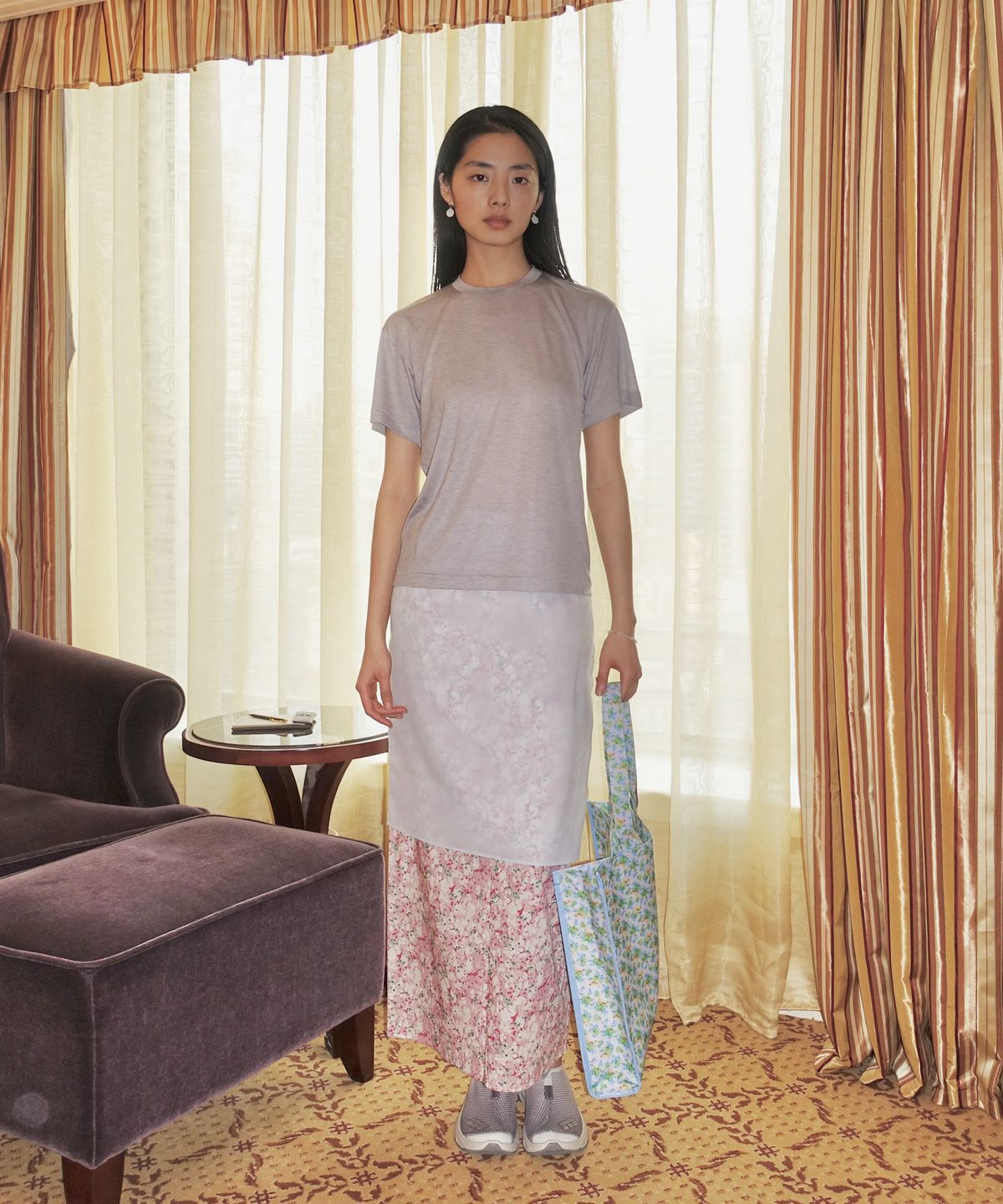 누아누(NUUANU) Lysia Skirt_Sky Blue