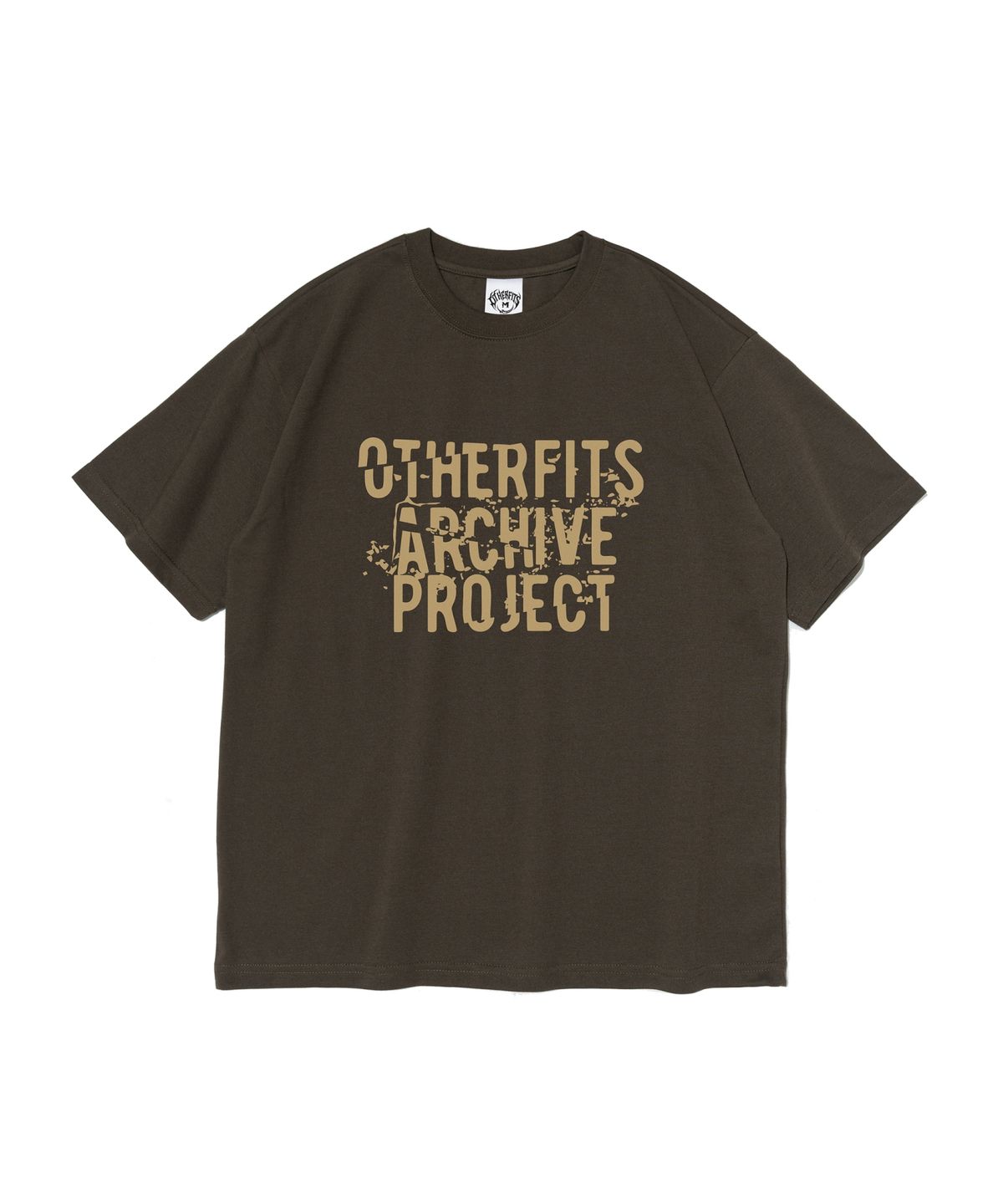 아더피츠(OTHERFITS) 아카이브 레터링 반팔티셔츠 (카키)