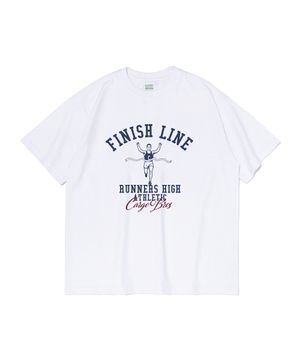 하이 런닝  반팔 티셔츠 (화이트)