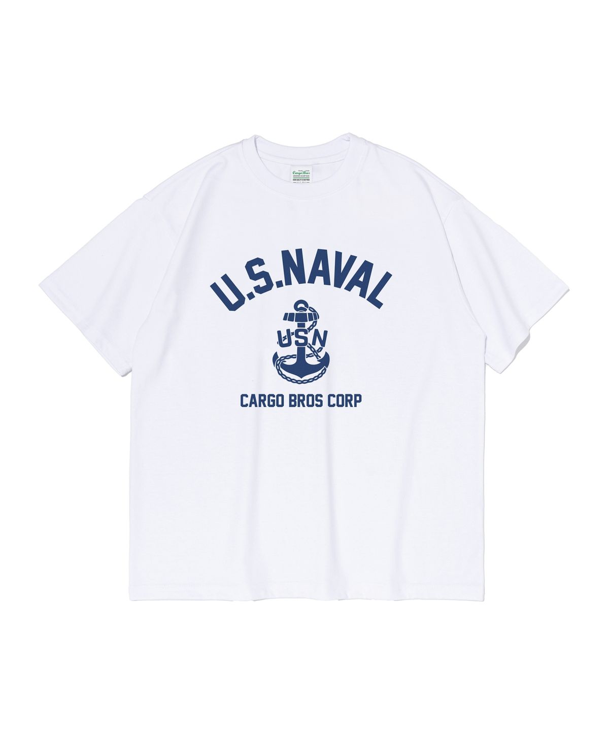 카고브로스(CARGOBROS) USN 마린 반팔 티셔츠 (화이트)