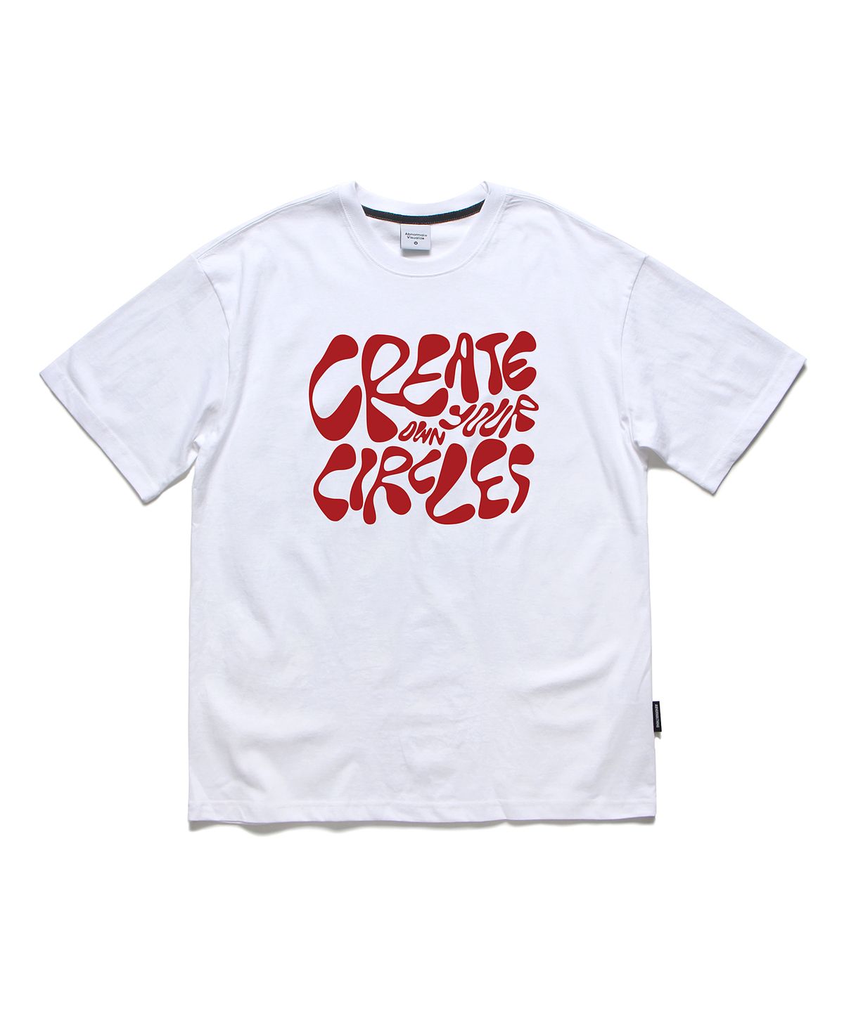 앱놀머씽(ABNORMALTHING) CIRCLES 오버핏 티셔츠 화이트 (CIRCLES T-SHIRT WHITE)