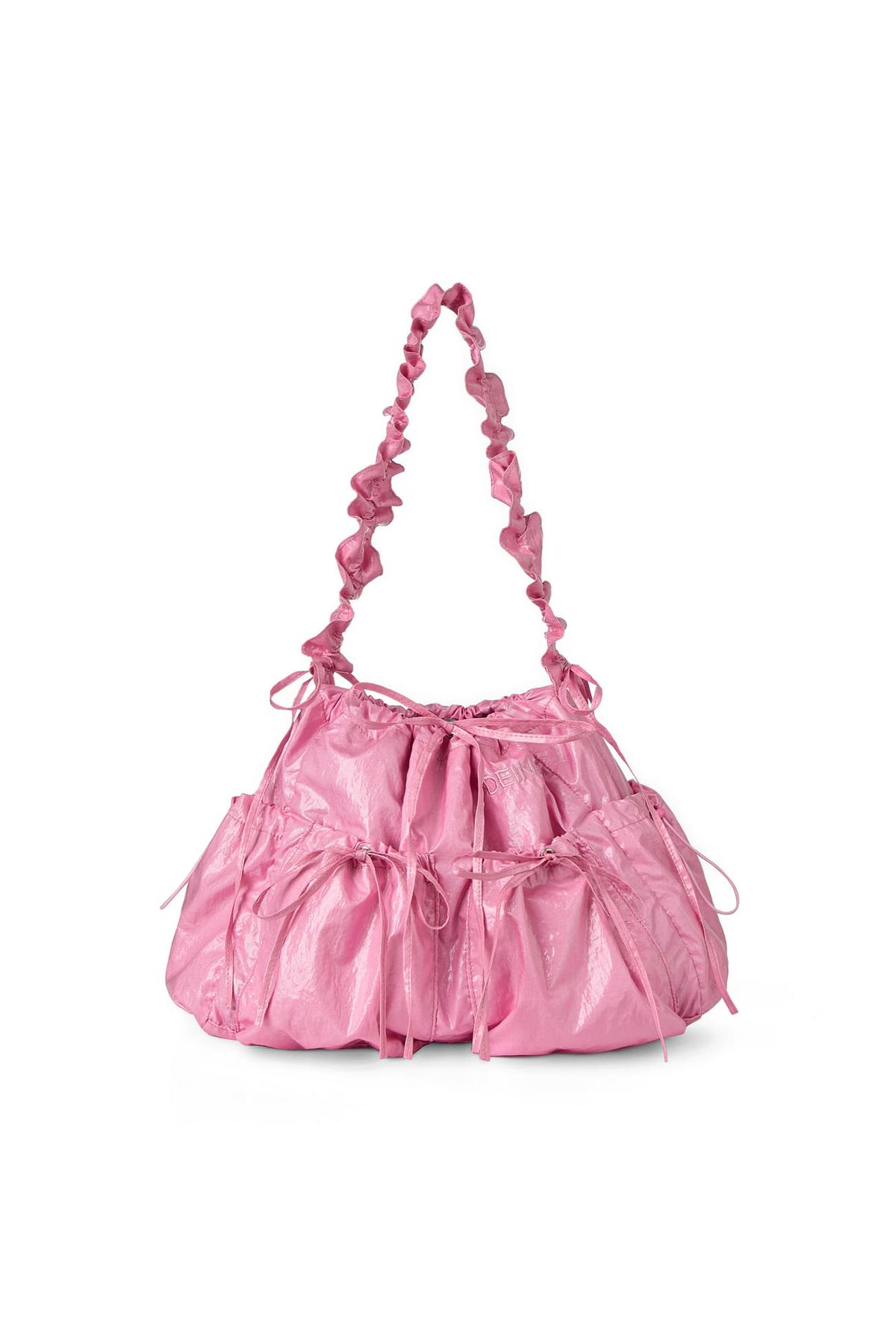 다이닛(DEINET) DEINET COATING SHIRRING BAG IN PINK