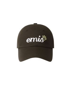LETTERING LOGO BALL CAP-BROWN