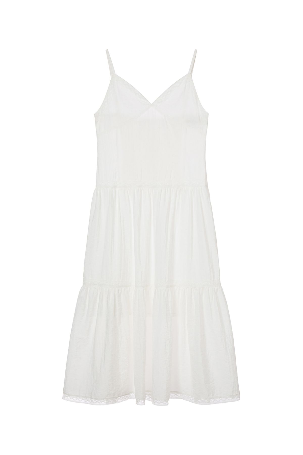 다이닛(DEINET) DEINET SHIRRING SLEEVELESS DRESS IN WHITE