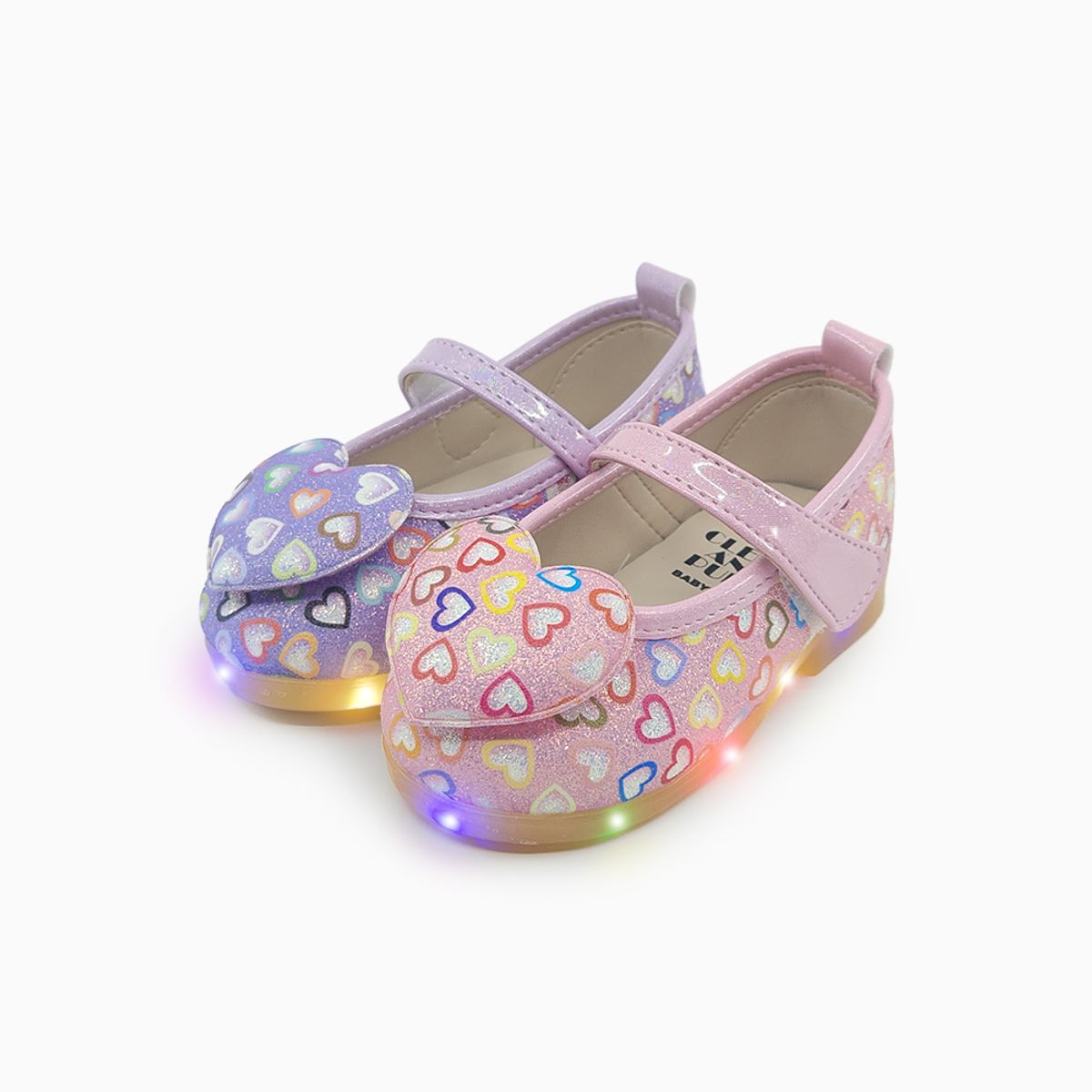 베이비솔(BABYSOLE) 하트컨페티LED플랫
