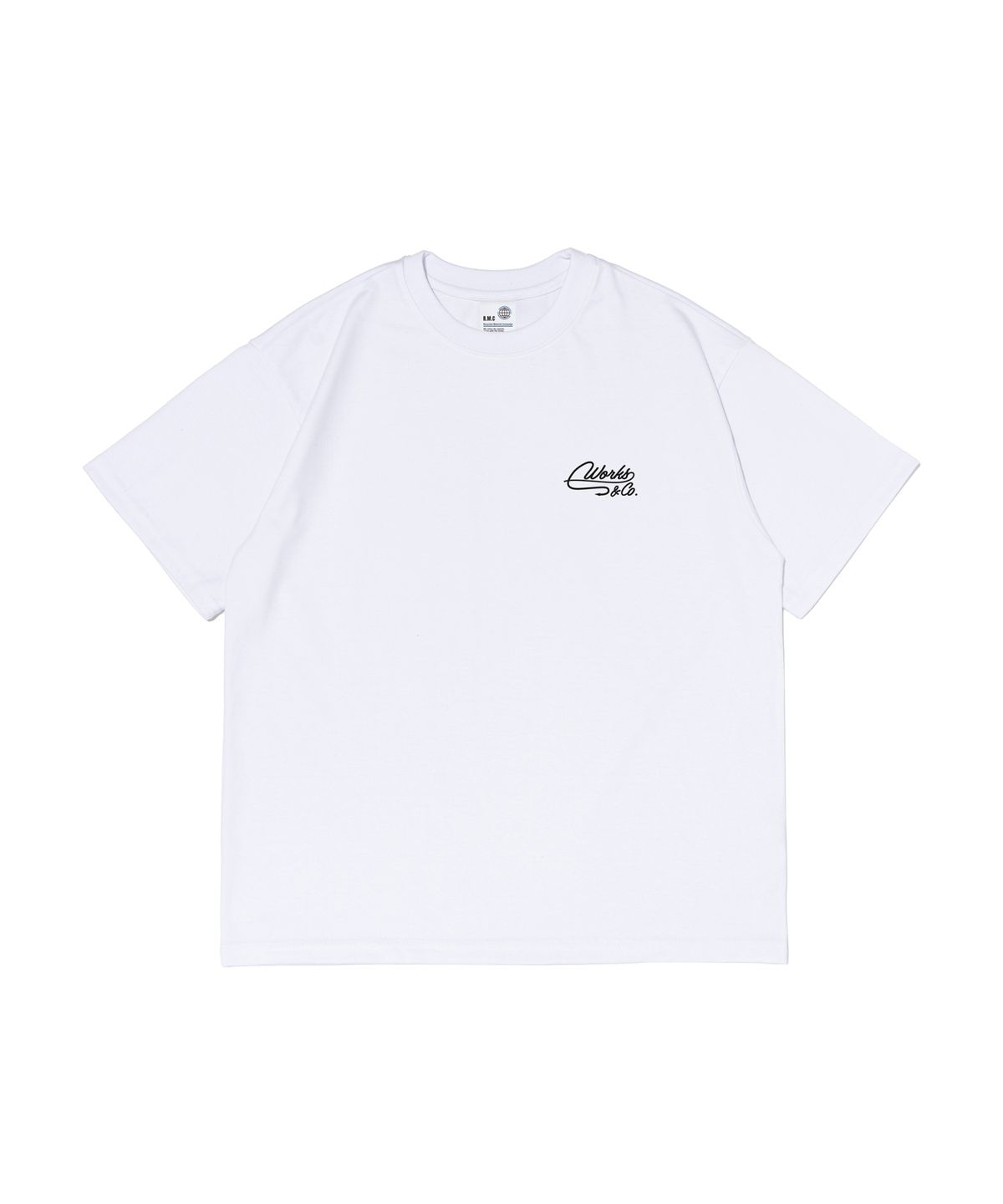 웍스앤코(WORKS & CO.) 후크 앤 피슁 반팔티셔츠 (화이트)