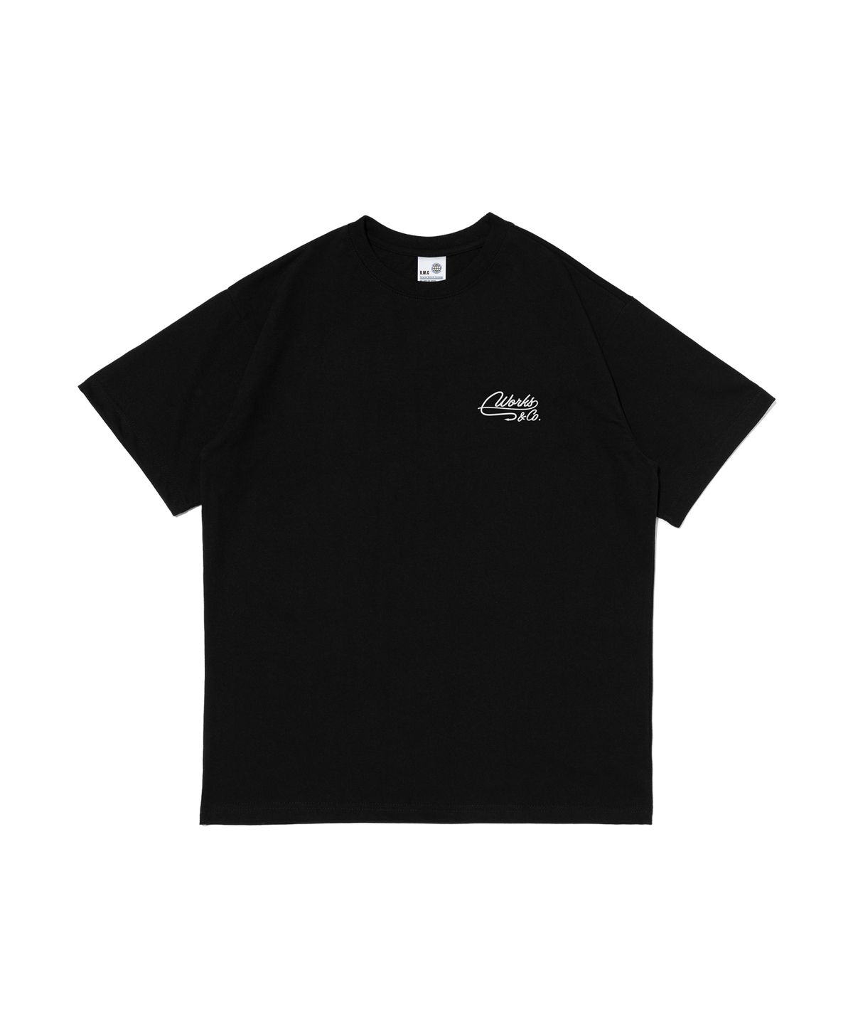 웍스앤코(WORKS & CO.) 후크 앤 피슁 반팔티셔츠 (블랙)