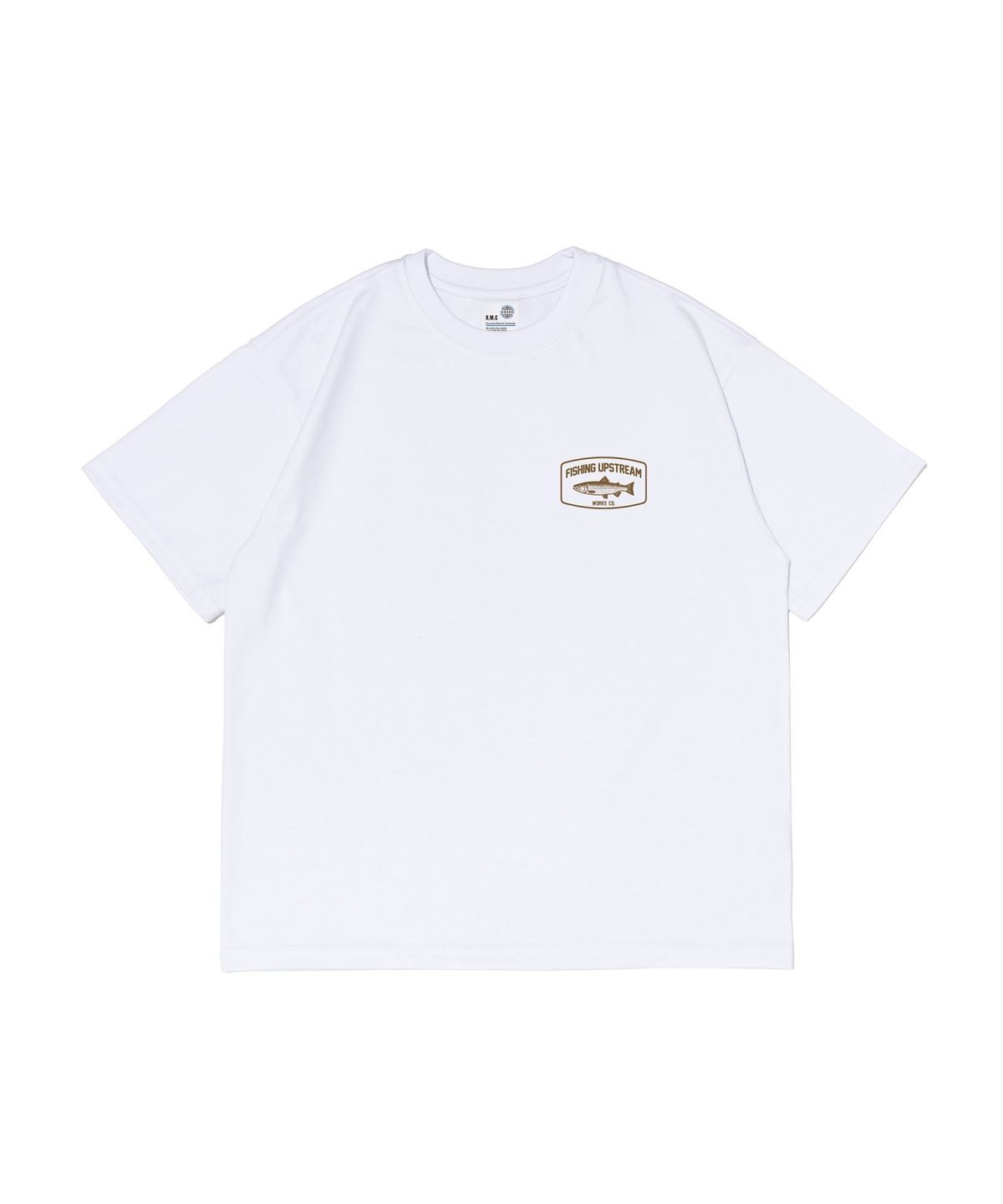 웍스앤코(WORKS & CO.) 업스트림 피슁 반팔티셔츠 (화이트)