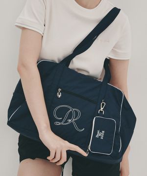 디어 DR 파이프릿 스퀘어 더플백 (네이비)