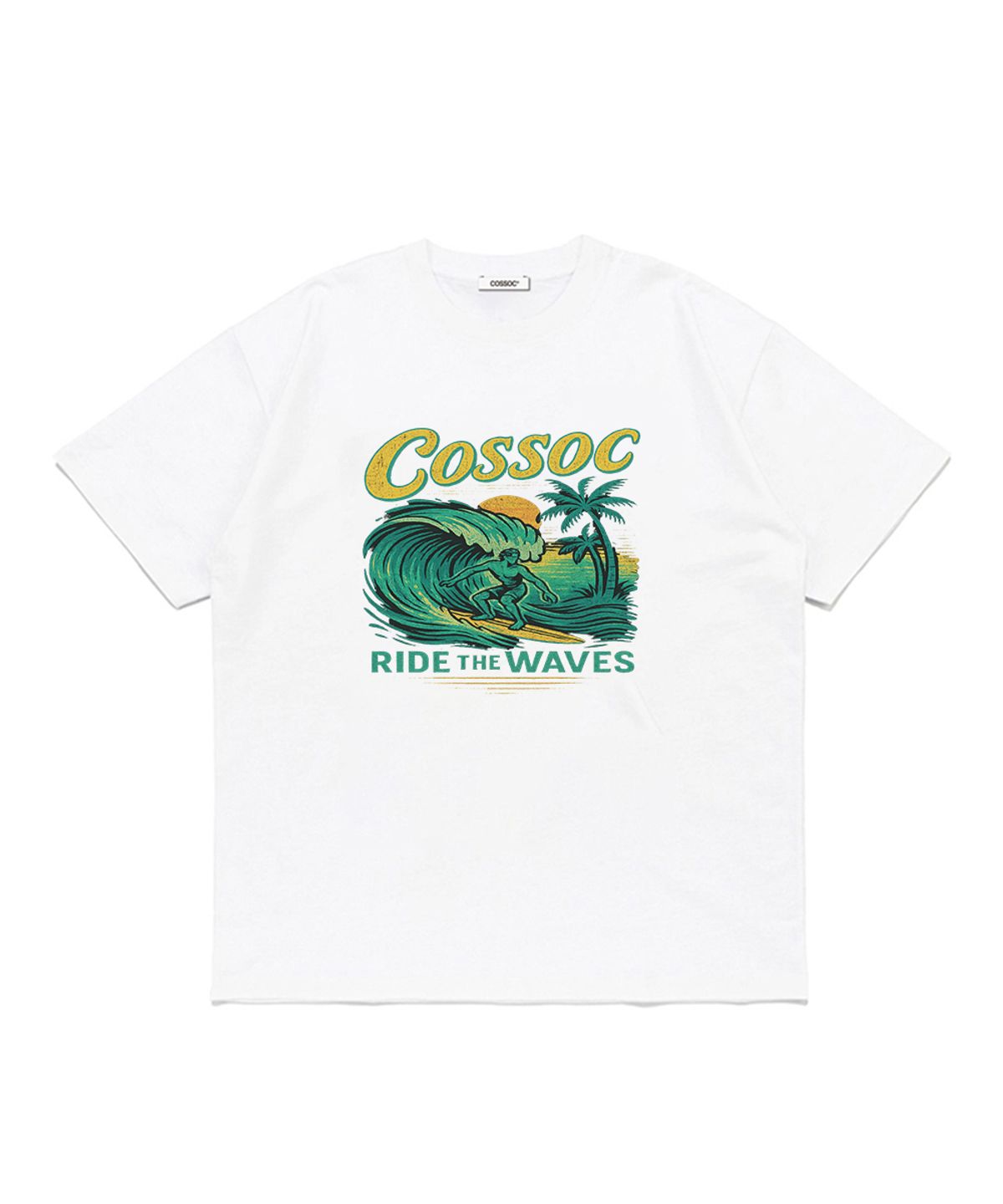 코소(COSO) 라이드 더 웨이브 반팔 티셔츠 (WHITE)