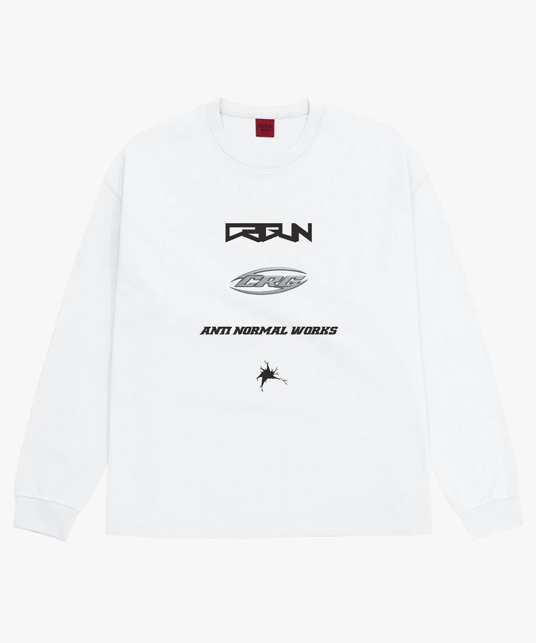 System Logo Tee Max Over Fit  긴팔티 WHITE