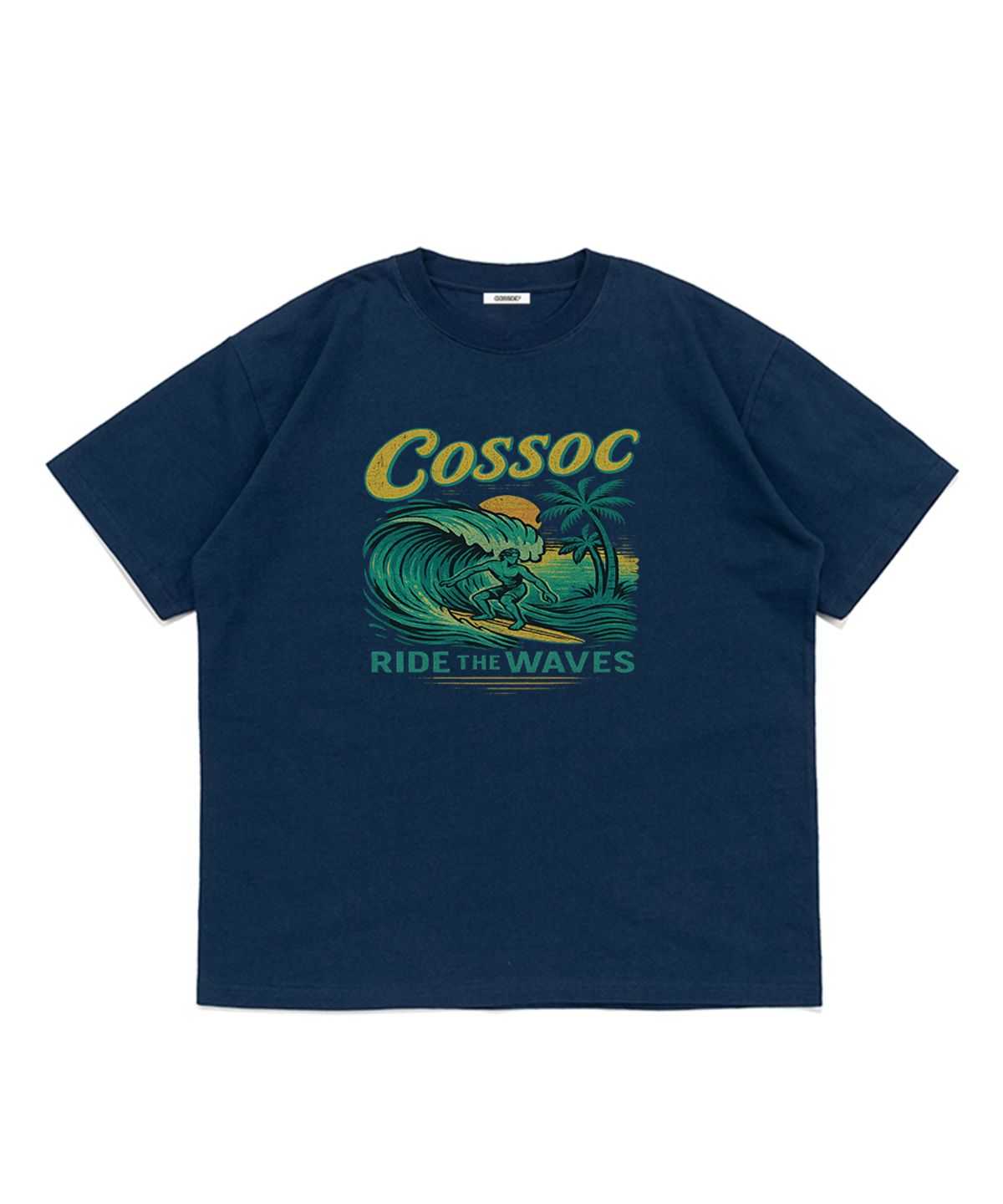 코소(COSO) 라이드 더 웨이브 반팔 티셔츠 (NAVY)
