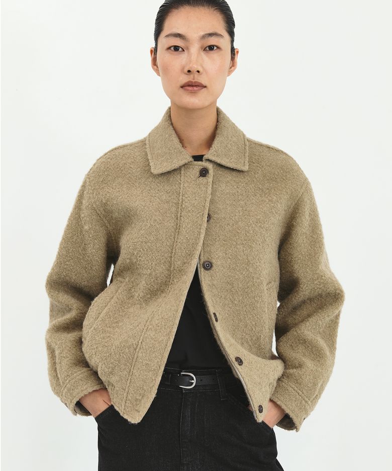 Curly Blouson Beige