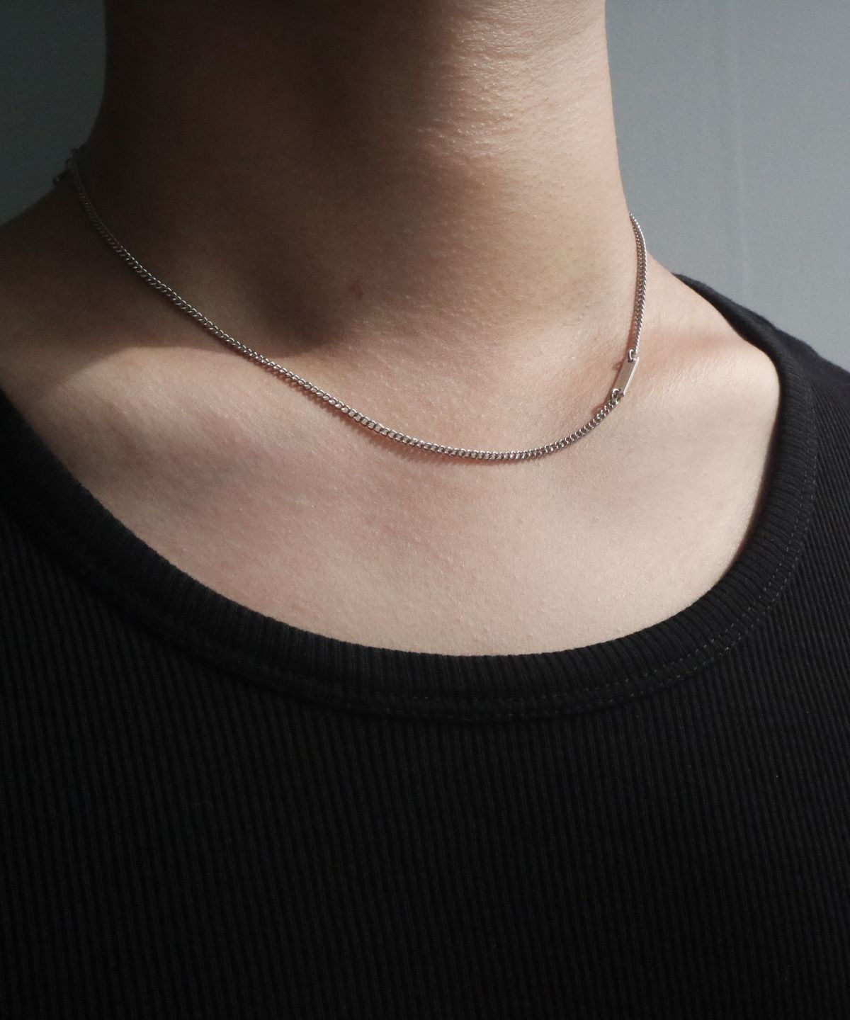베이스클레프(BASSCLEF) 남자 체인 목걸이 써지컬 스틸 CLEF MINI SIMPLE NEC