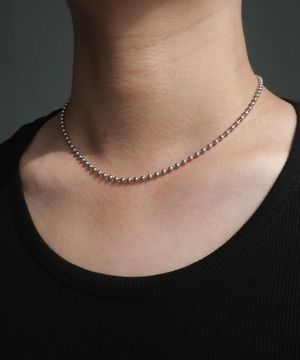 남자 비즈 체인 목걸이 써지컬 스틸 CLEF MINI BEADS NEC