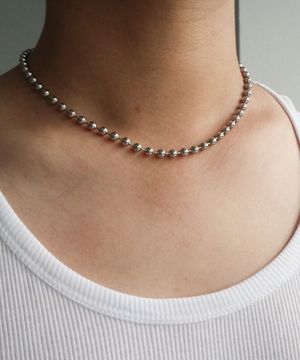 남자 비즈 목걸이 써지컬 스틸 CLEF BEADS NEC