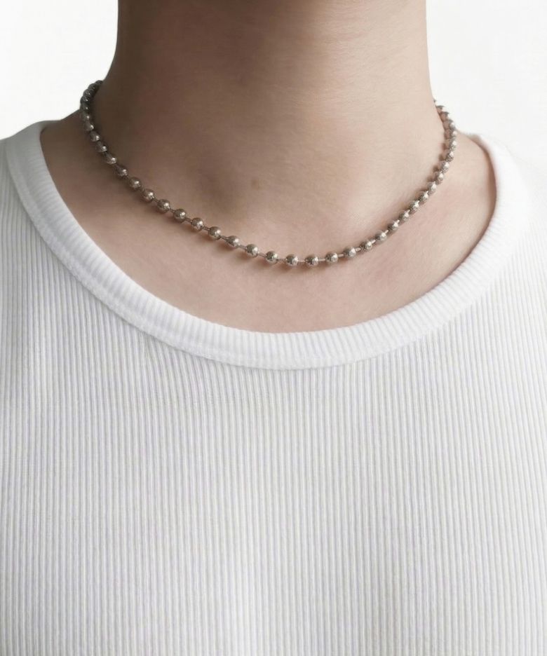 남자 비즈 목걸이 써지컬 스틸 CLEF BEADS NEC