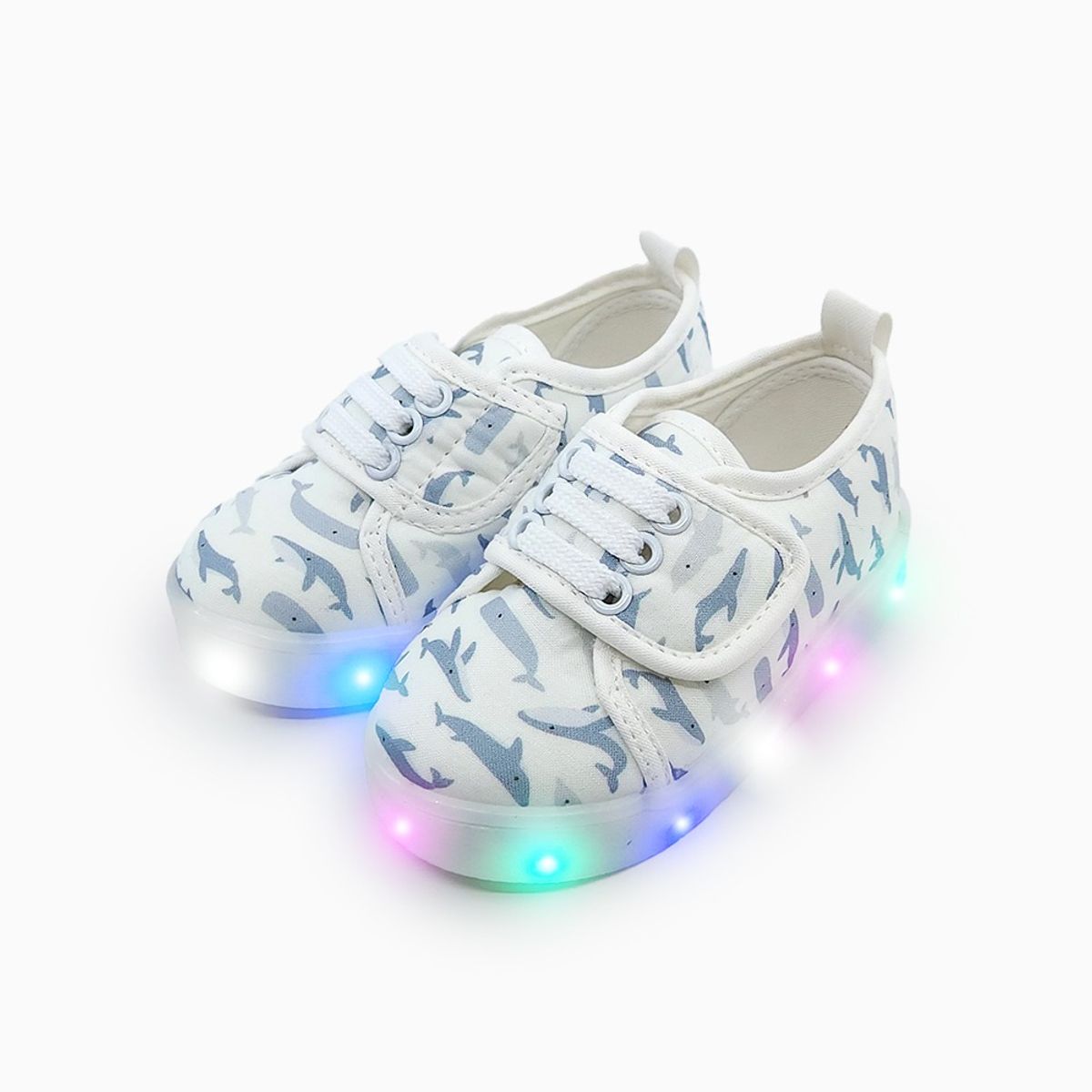 베이비솔(BABYSOLE) 파스텔돌핀LED운동화