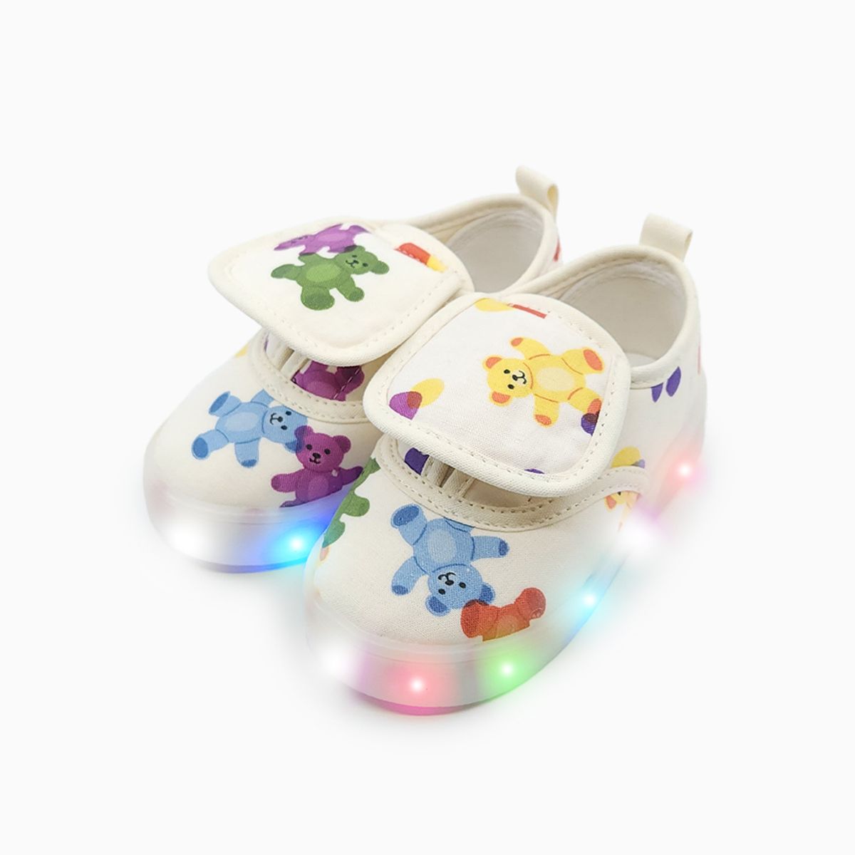 베이비솔(BABYSOLE) 커버컬러풀베어LED신발