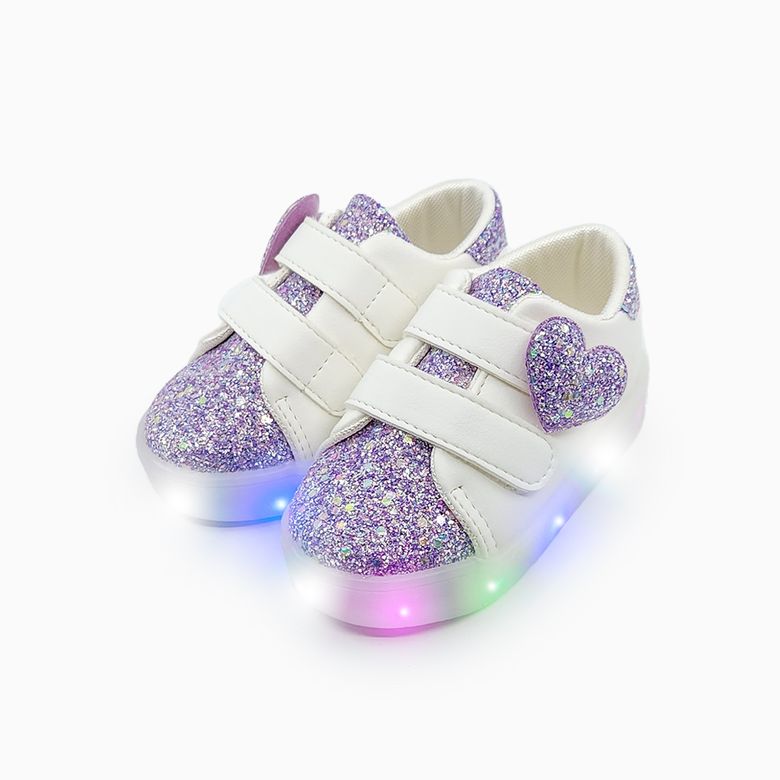퍼플러브글리터LED운동화