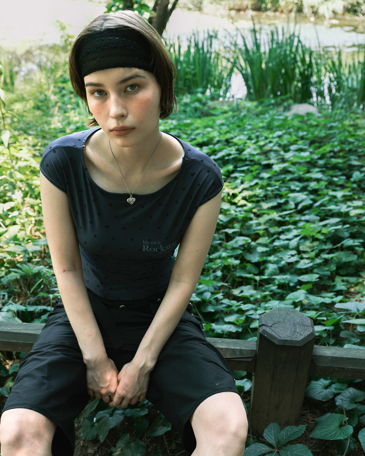 조거쉬(JOEGUSH) Lace Headband (Black)