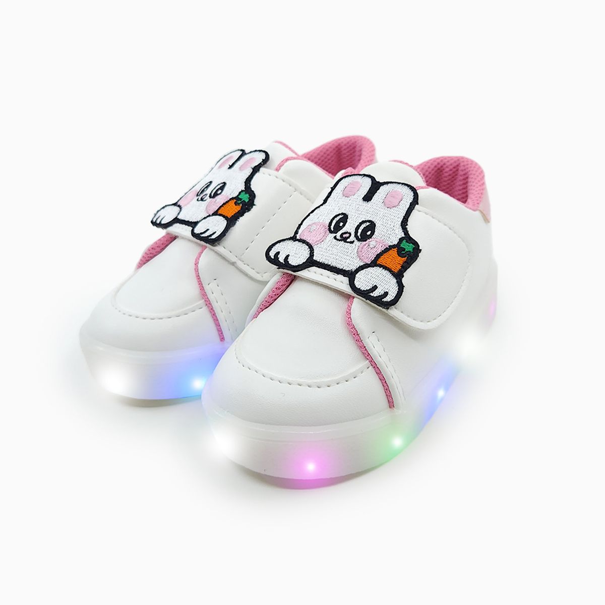 베이비솔(BABYSOLE) 바니바니 LED 운동화 핑크