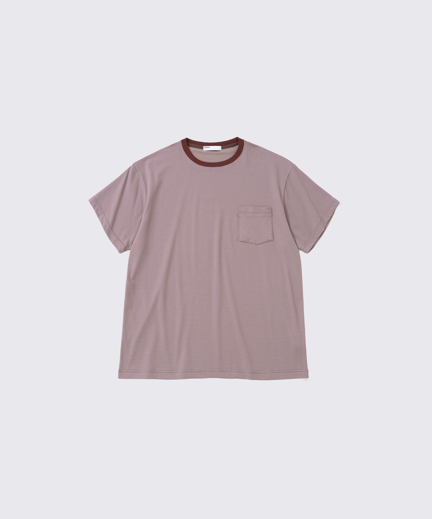 MUSINSA公式 | ADDSLOW Stripe Pocket T-Shirt (Purple)