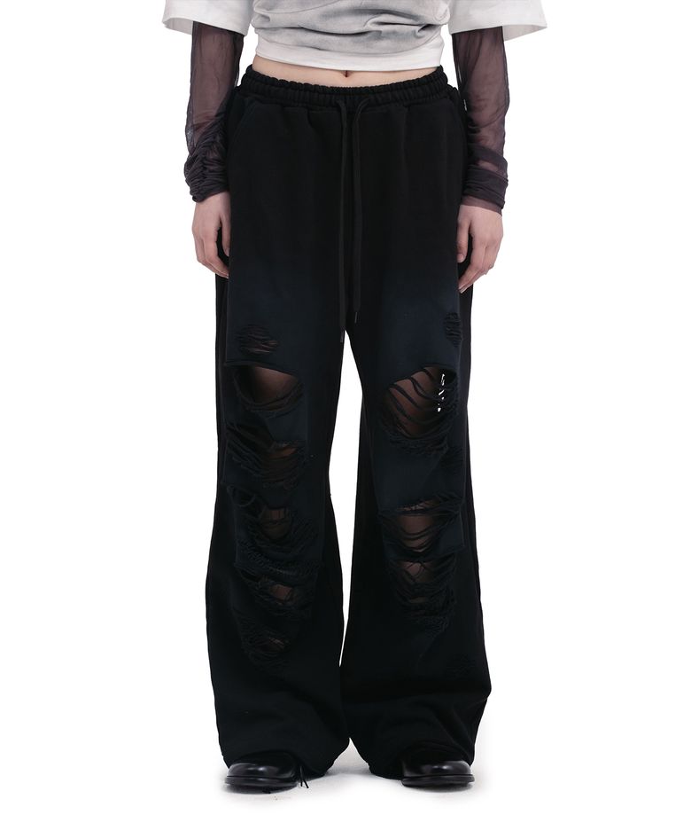 DESTROYED SWEAT PANTS [2COLOR]