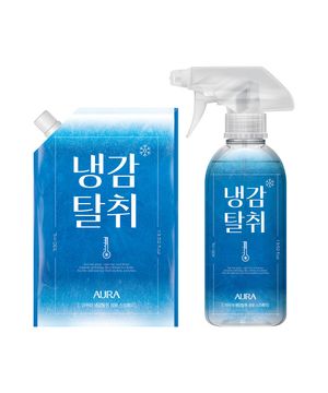 냉감탈취 쿨링 스프레이 섬유 탈취제 400mL + 리필 330mL