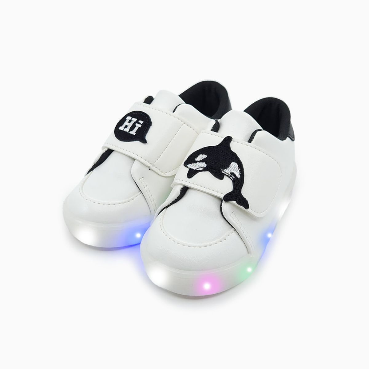 베이비솔(BABYSOLE) 안녕 범고래 LED 운동화