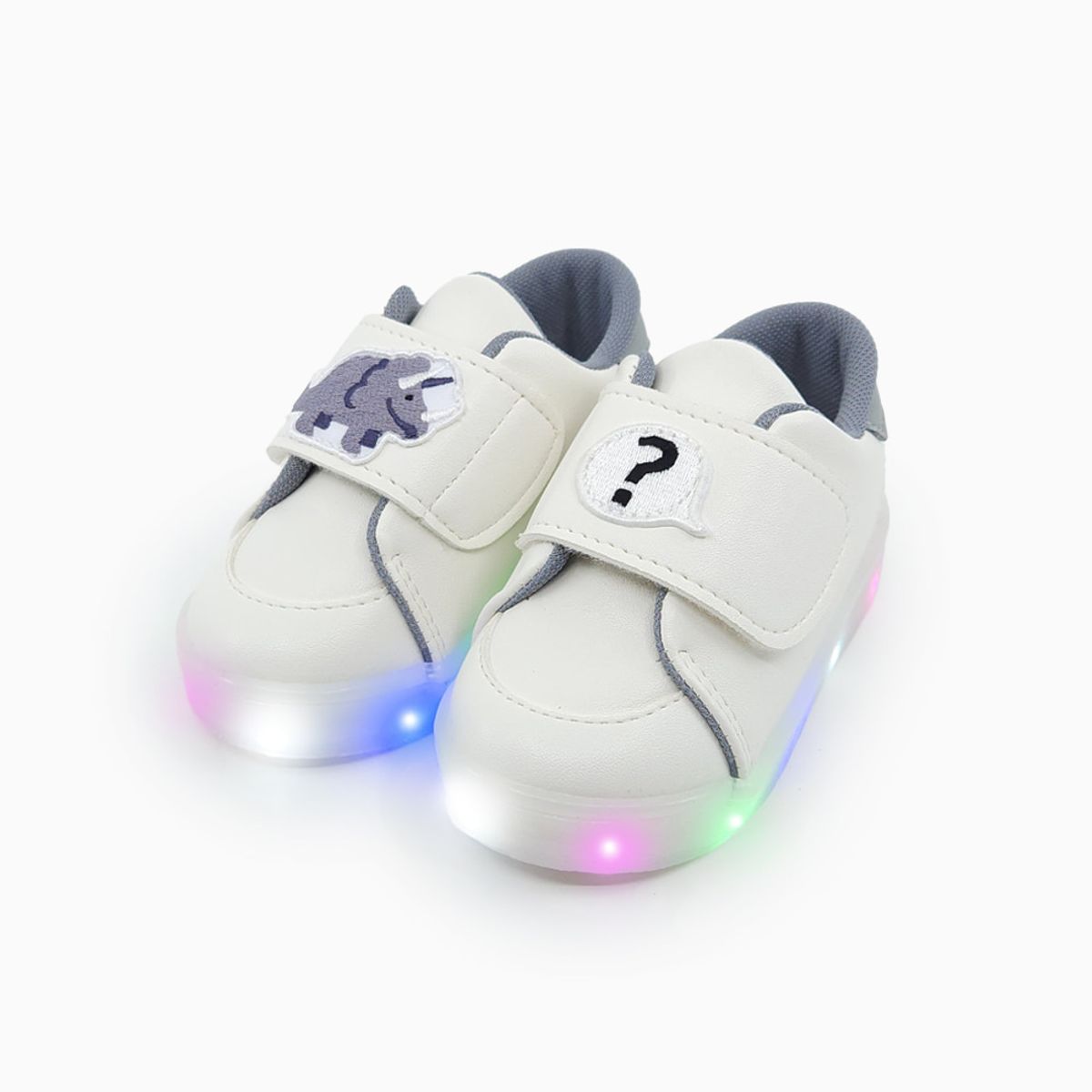 베이비솔(BABYSOLE) 궁금한 트리케라톱스 LED 운동화
