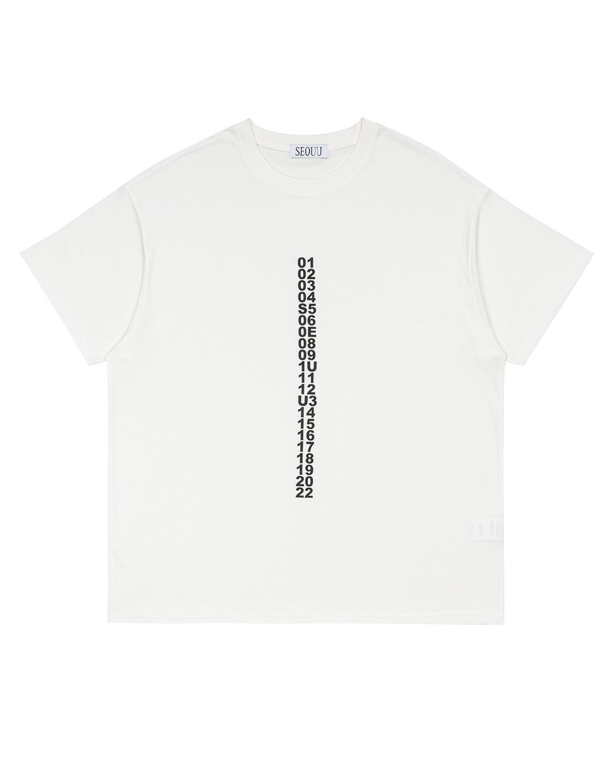 서유(SEOUU) 라인그래픽 티셔츠 (화이트)