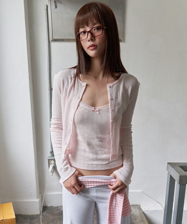 [PALACE] jacquard short cardigan_4Colors