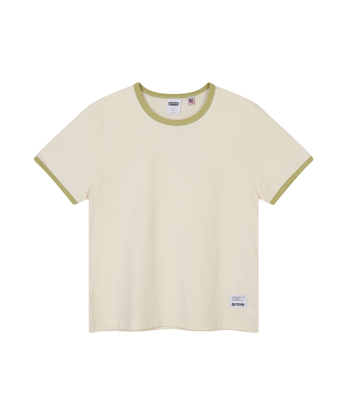 아웃도어 프로덕츠(OUTDOOR PRODUCTS) W RINGER T-SHIRTS (IVORY)