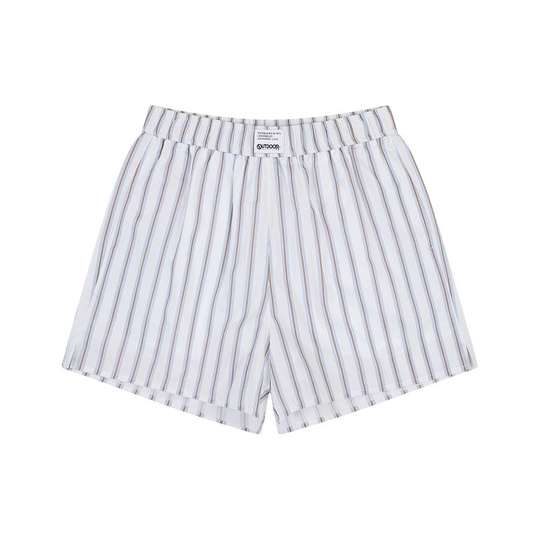 W STRIPE VACANCE SHORTS (BROWN)