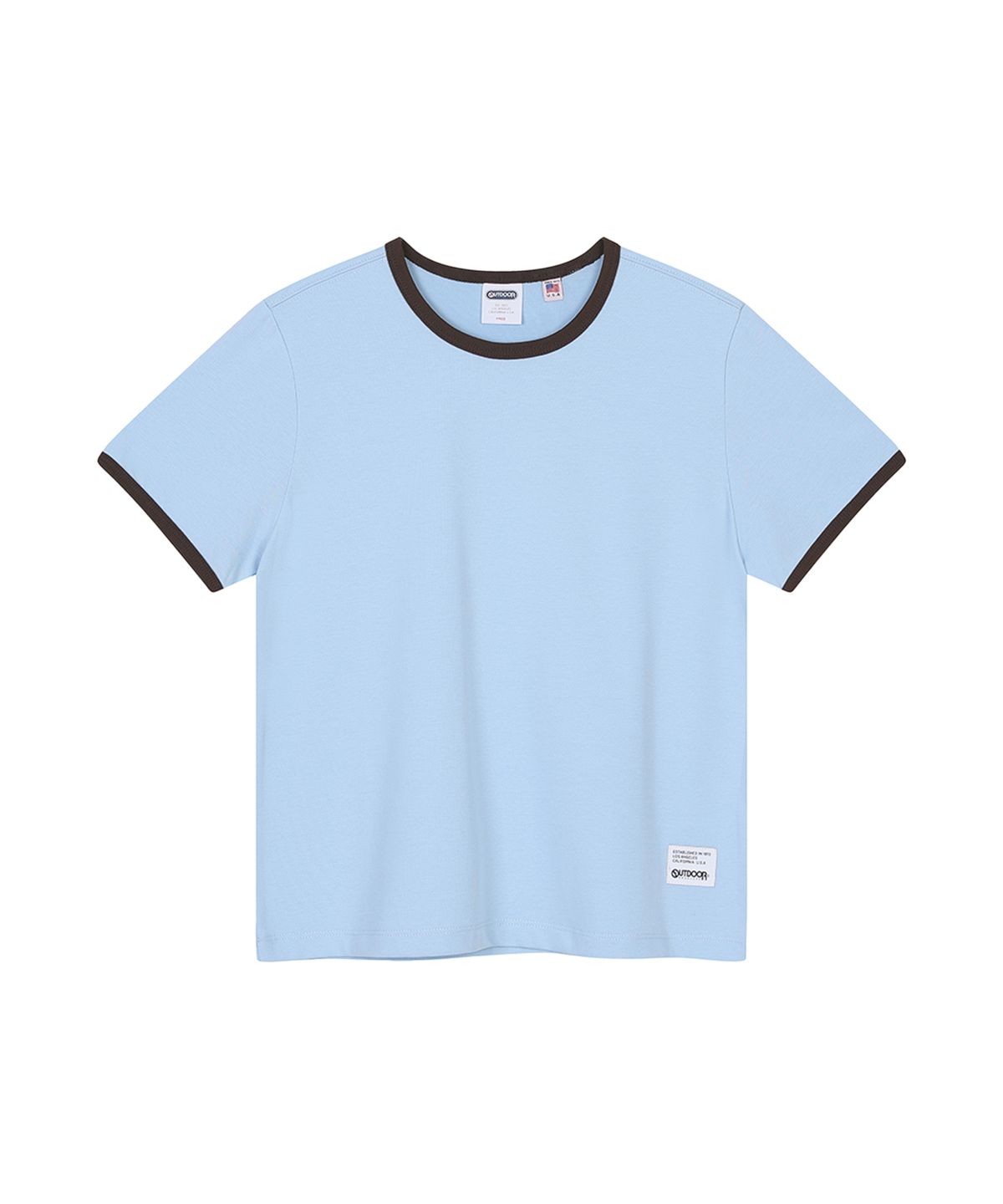아웃도어 프로덕츠(OUTDOOR PRODUCTS) W RINGER T-SHIRTS (SKY BLUE)
