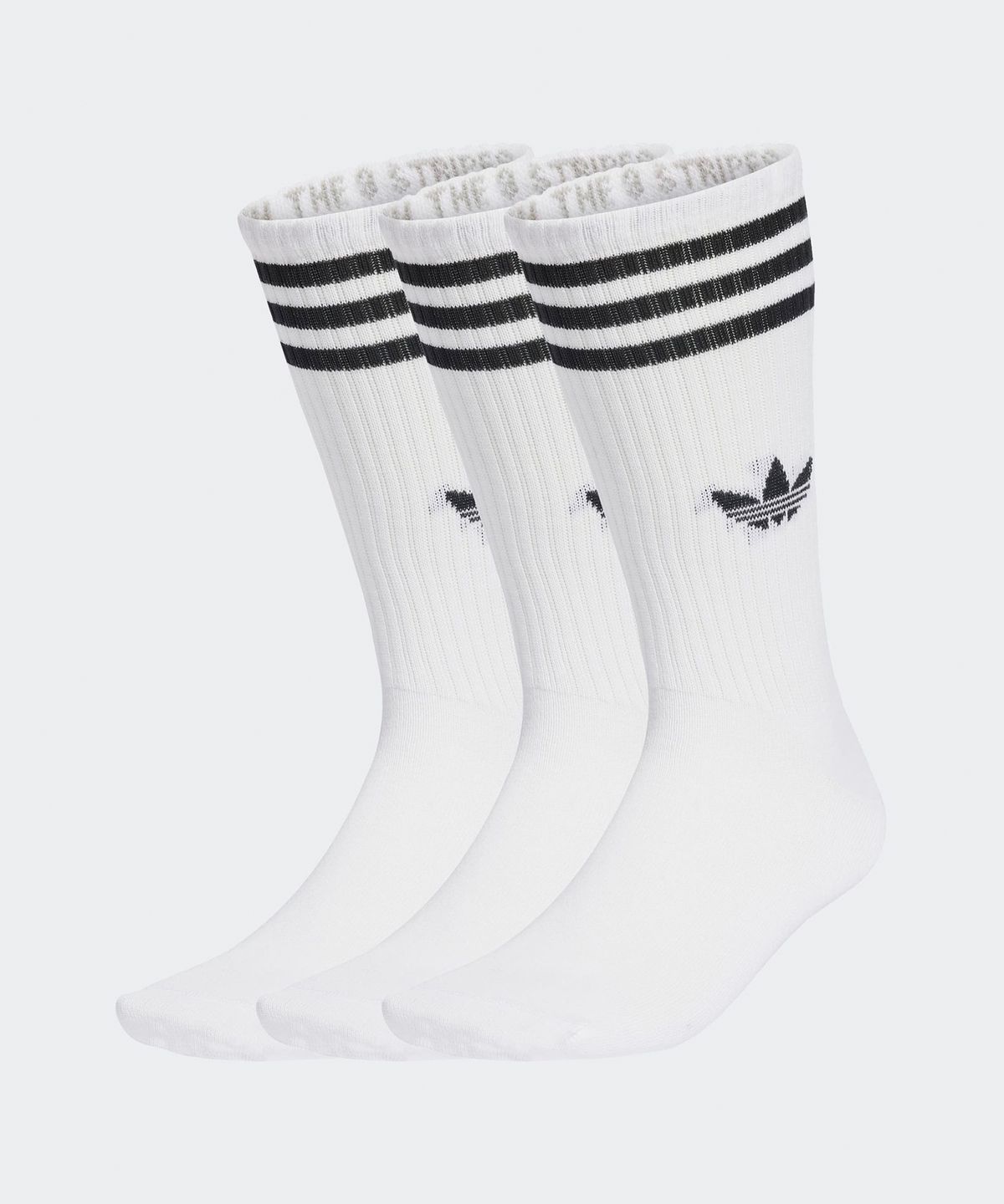 아디다스(ADIDAS) 3-스트라이프 하이 크루 삭스 3켤레 - 화이트 / JV7416