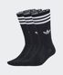 3-스트라이프 하이 크루 삭스 3켤레 - 블랙 / JV7417